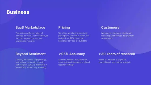 Business model / revenue streams slide 4 from CulturePulse