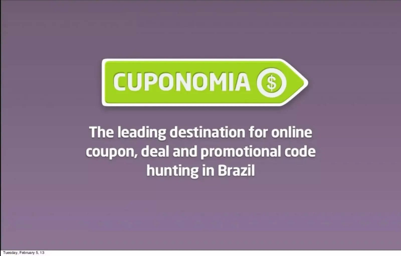 Cuponomia pitch deck slide