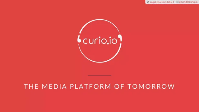 Curio.io pitch deck cover