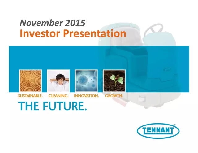 Tennant Company pitch deck cover