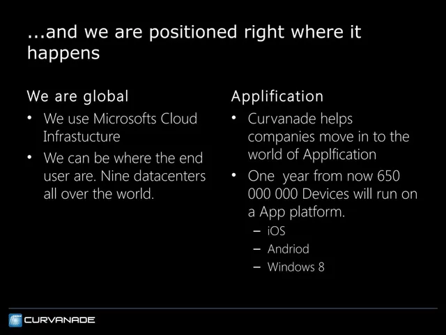 Company overview slide 6 from Curvanade