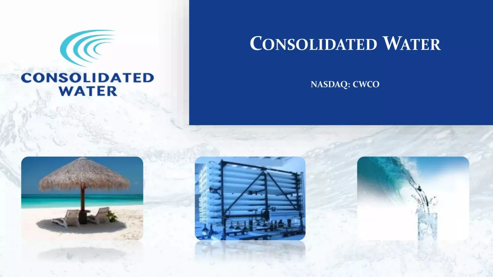 Consolidated Water (CWCO) pitch deck slide
