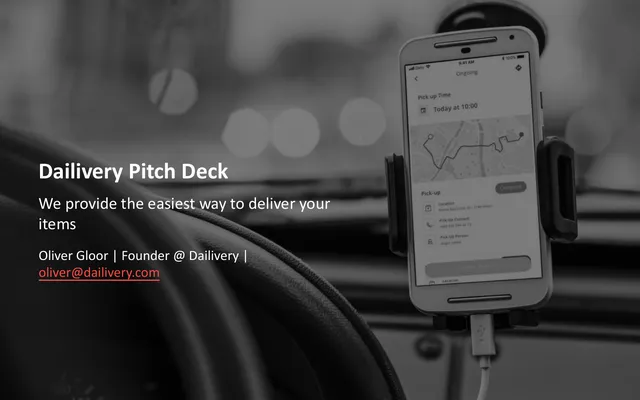 Dailivery (Dailivery GmbH) pitch deck cover