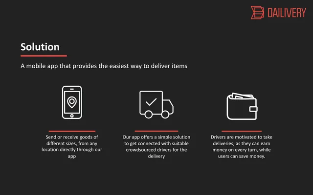 Product / solution slide 3 from Dailivery (Dailivery GmbH)