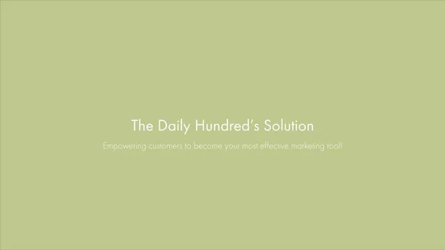 Product / solution slide 5 from Daily Hundred