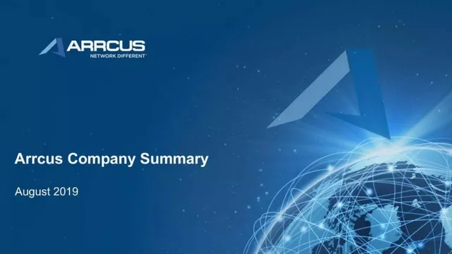 Arrcus pitch deck cover