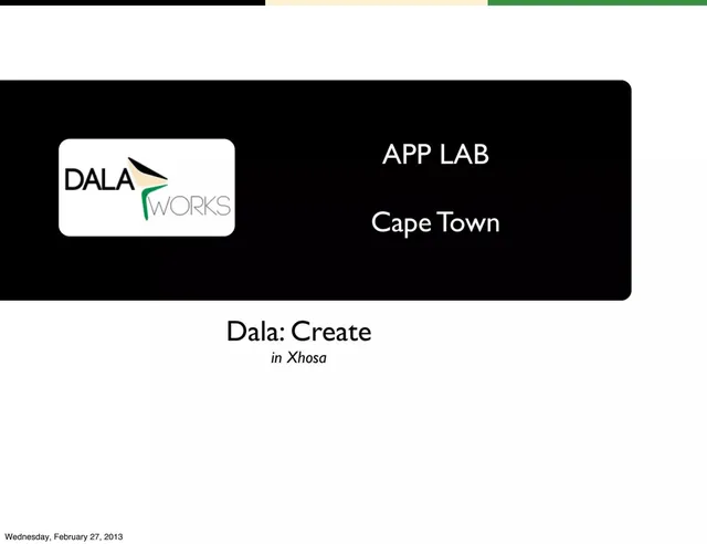 DalaWorks App Accelerator pitch deck cover
