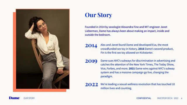 Company overview slide 4 from Dame