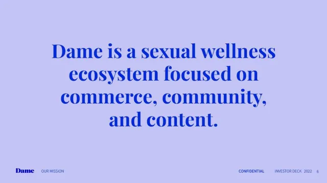 Company overview slide 6 from Dame