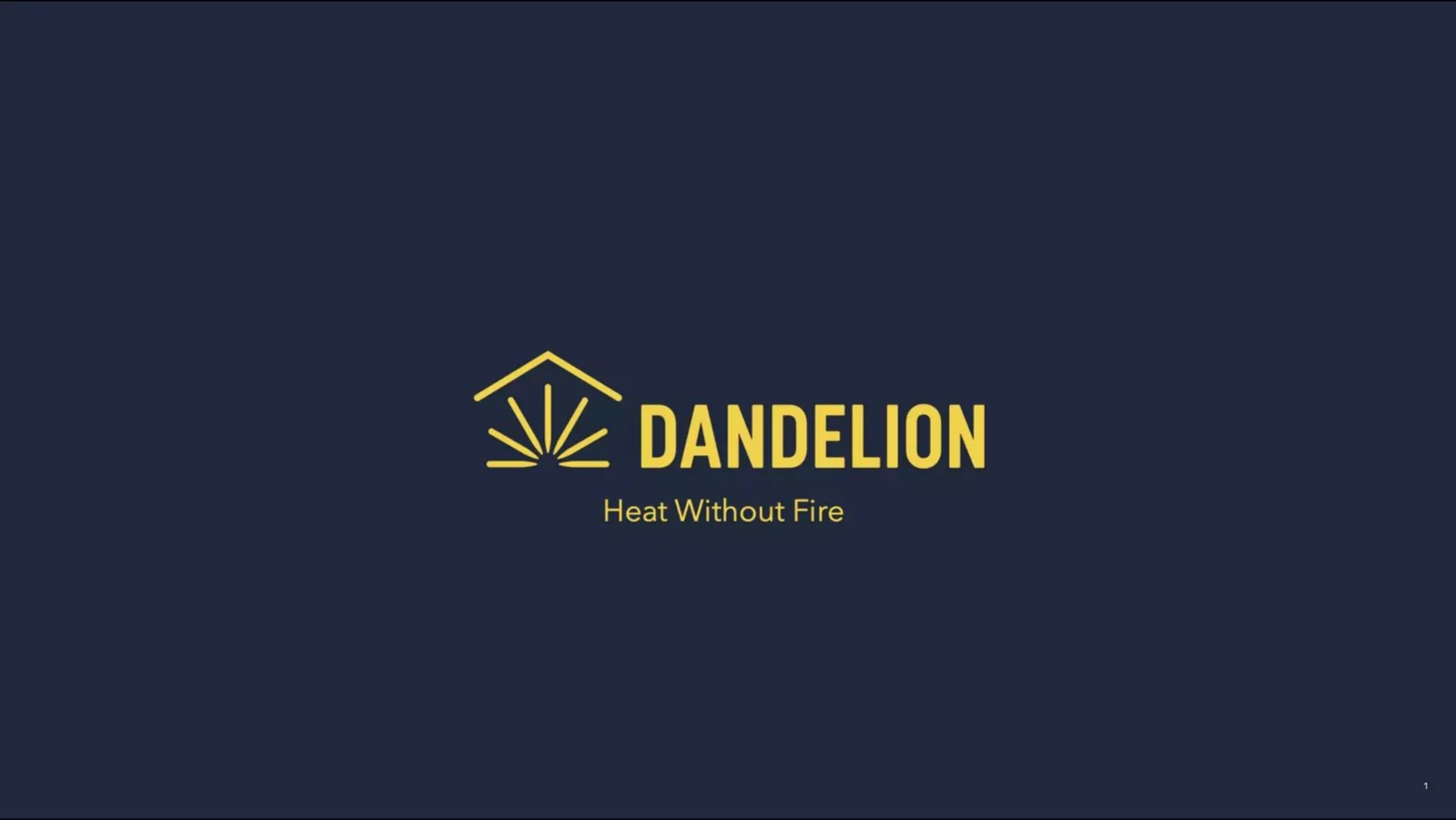 Dandelion Energy pitch deck slide