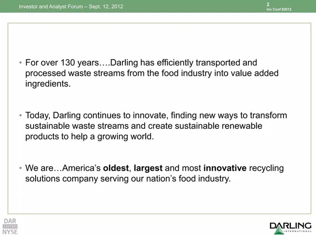 Company overview slide 3 from Darling International (now Darling Ingredients)