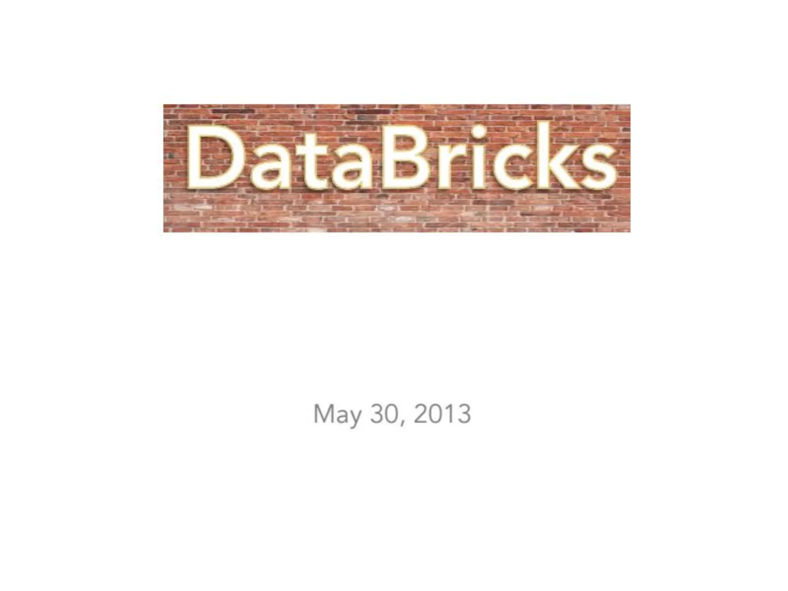 Databricks Series A pitch deck slide