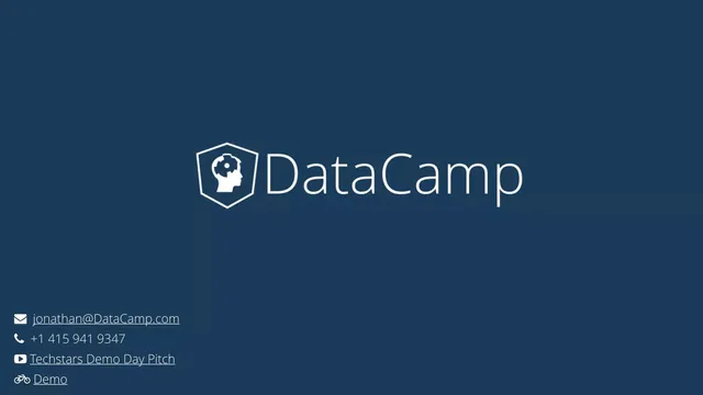 DataCamp pitch deck cover