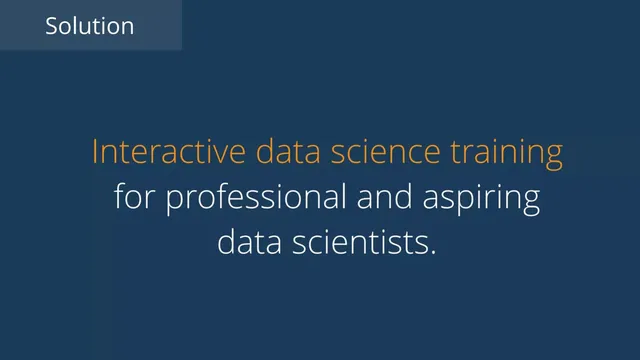 Product / solution slide 4 from DataCamp