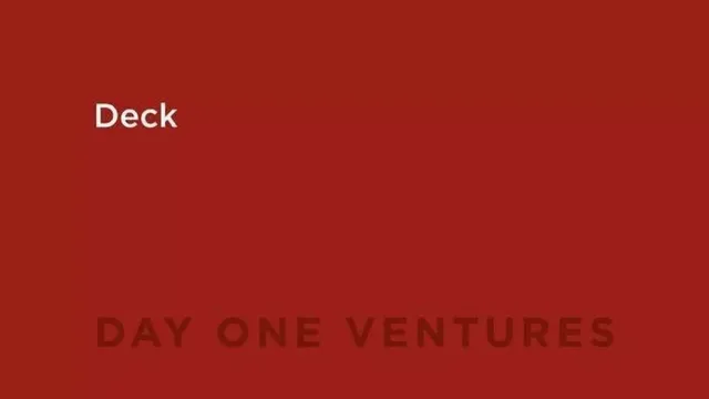 Day One Ventures pitch deck cover