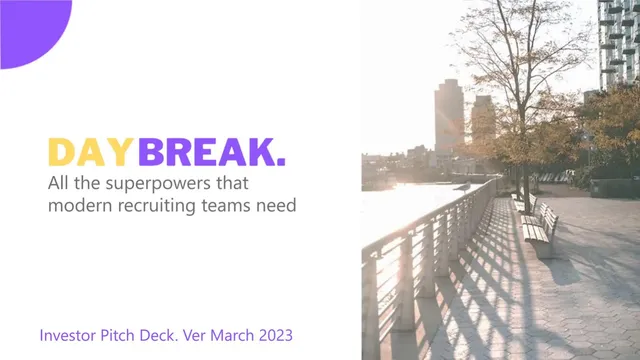 Daybreak pitch deck cover