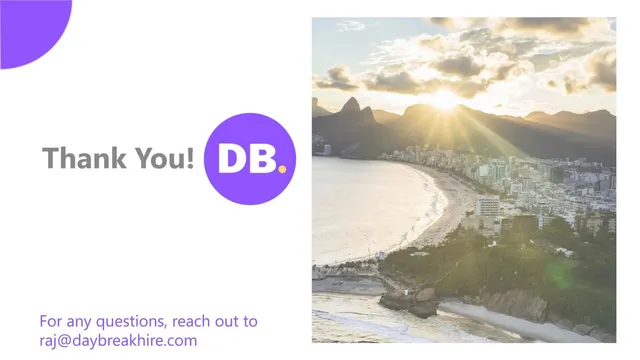 Thank you slide 6 from Daybreak