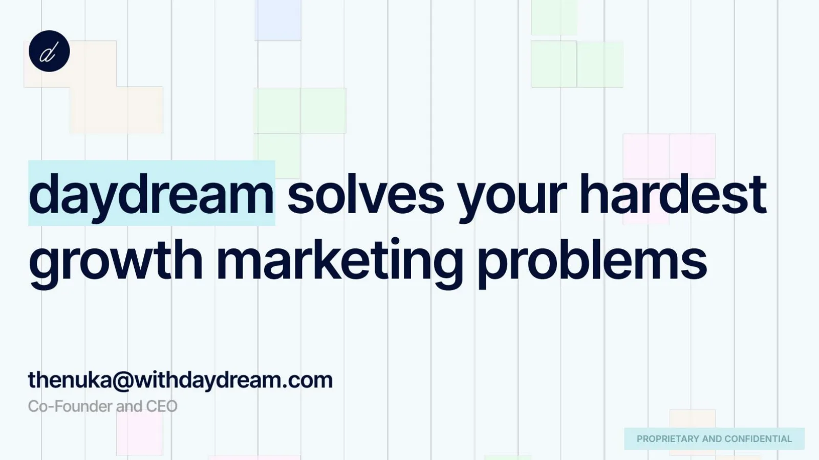 Daydream pitch deck slide