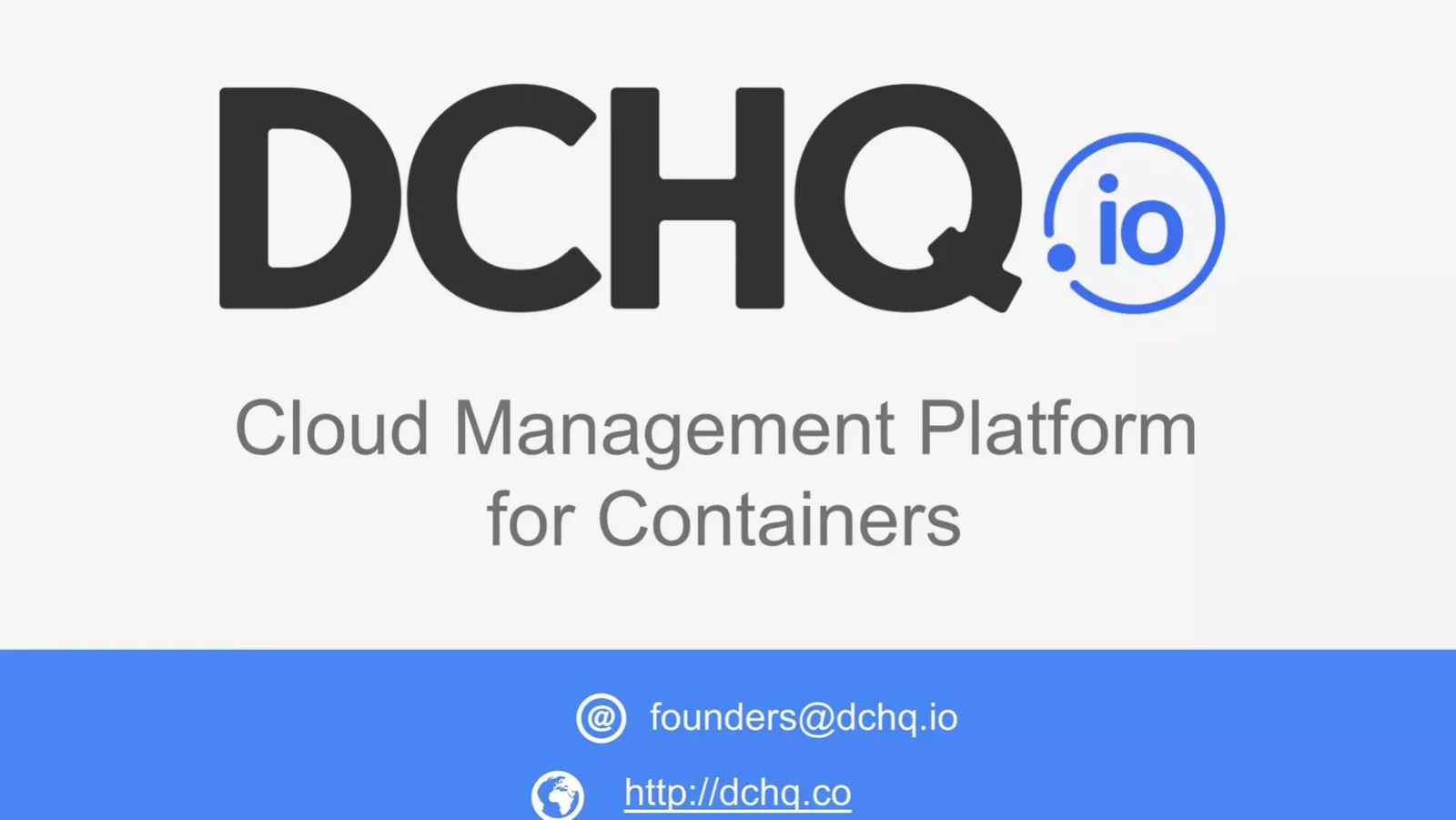 DCHQ (later HyperForm) pitch deck slide