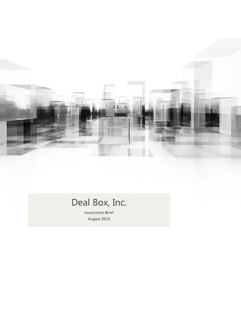 Deal Box, Inc. pitch deck cover