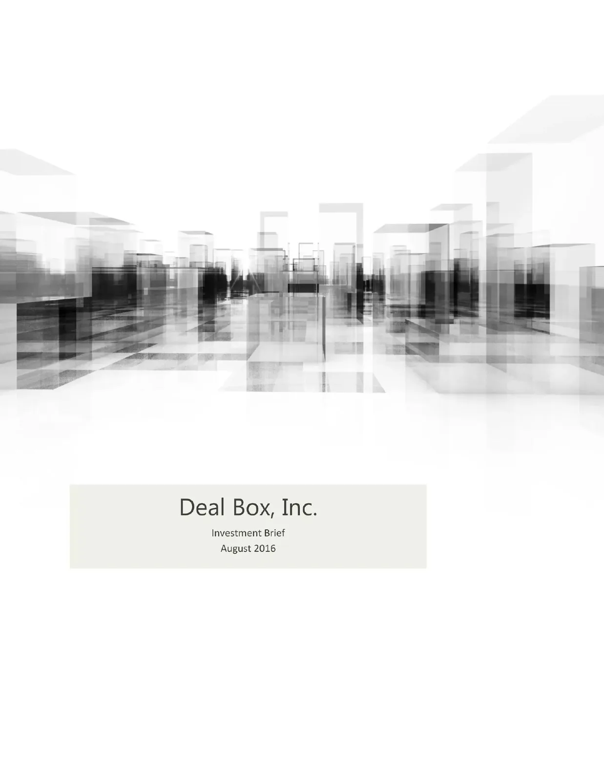 Deal Box, Inc. pitch deck slide