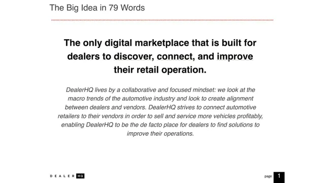 Product / solution slide 2 from DealerHQ
