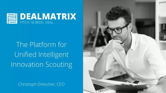 DealMatrix pitch deck cover