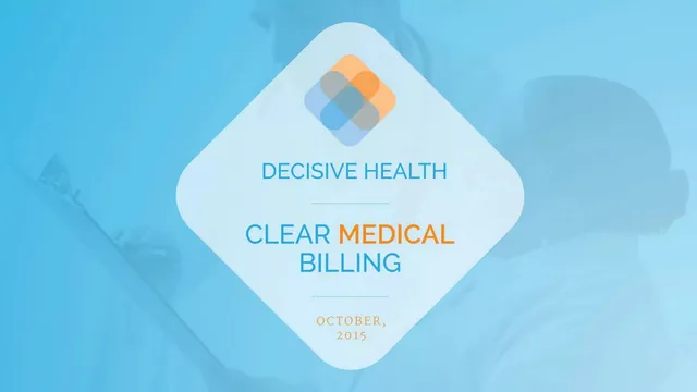 Decisive Health pitch deck cover
