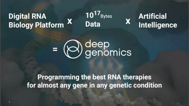 Product / solution slide 3 from Deep Genomics