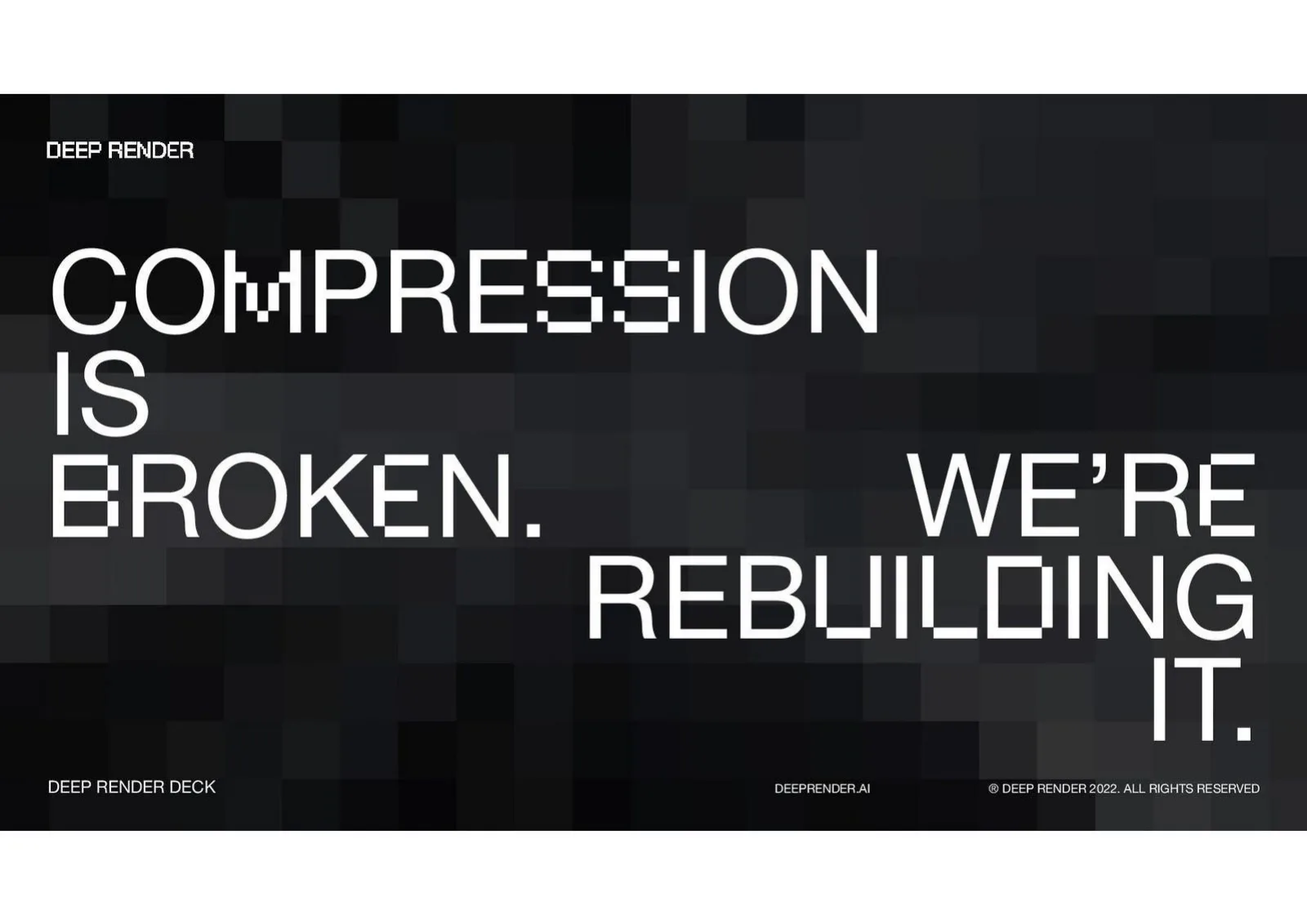 Deep Render pitch deck slide