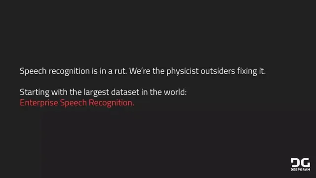 Problem slide 2 from Deepgram