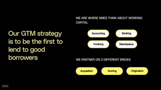 Go-to-market strategy slide 9 from Defacto