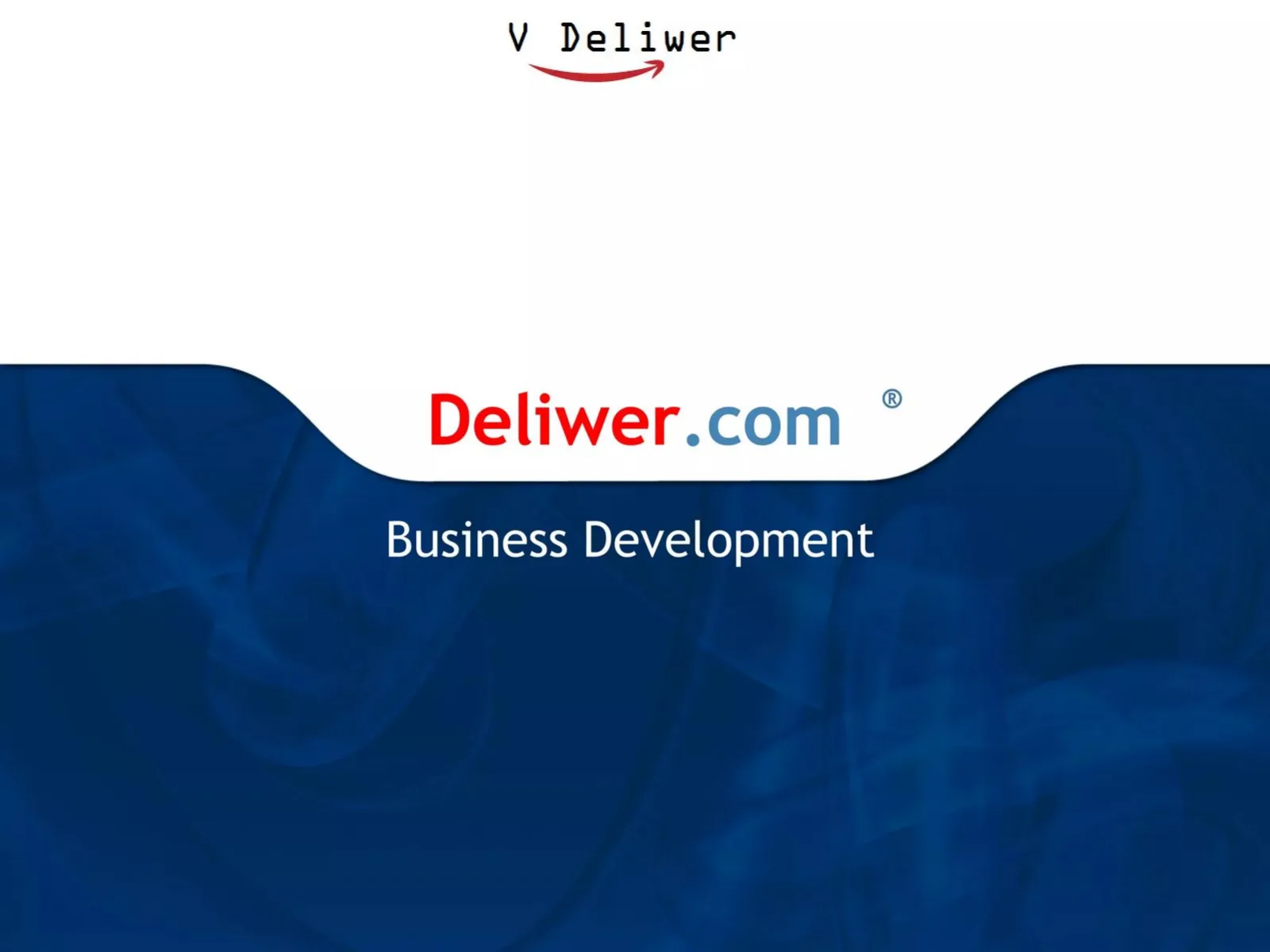Deliwer pitch deck slide