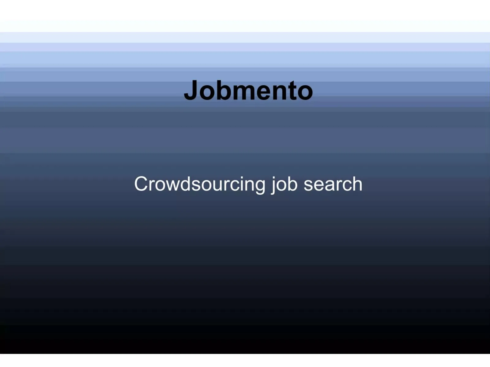 Jobmento pitch deck slide