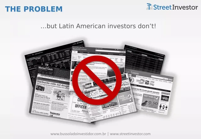 Problem slide 3 from Street Investor (Bússola do Investidor)