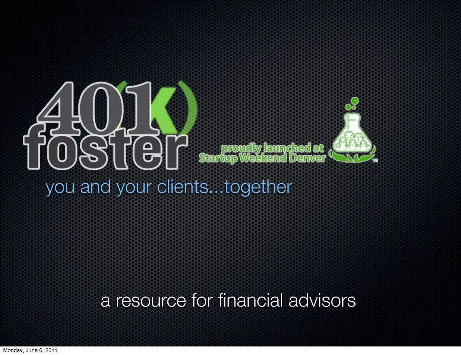 401(k) Foster pitch deck slide