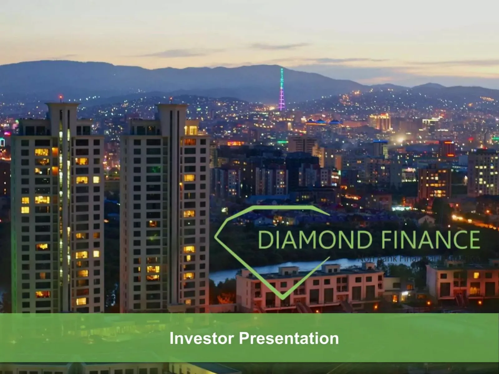 Diamond Finance pitch deck slide