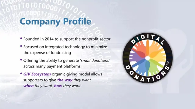Company overview slide 2 from Digital Donations Technologies