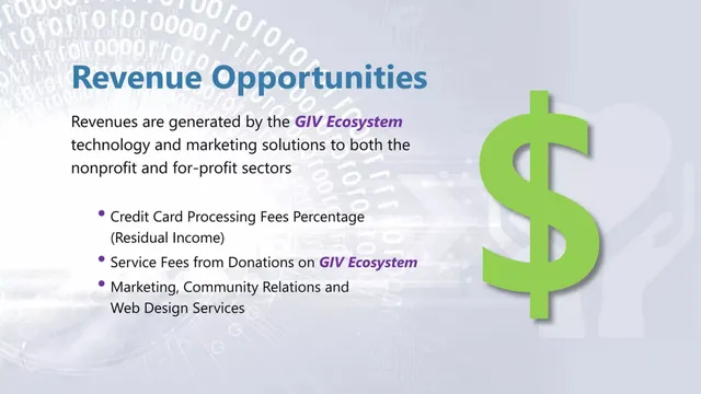 Business model / revenue streams slide 6 from Digital Donations Technologies