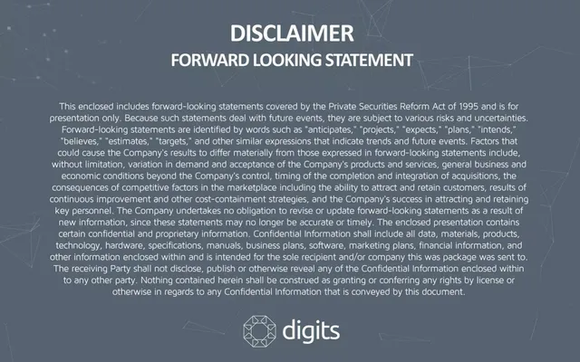 Disclaimer slide 2 from Digits