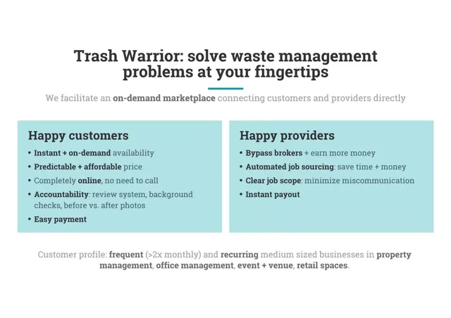 Product / solution slide 6 from Dimension Trash Warrior