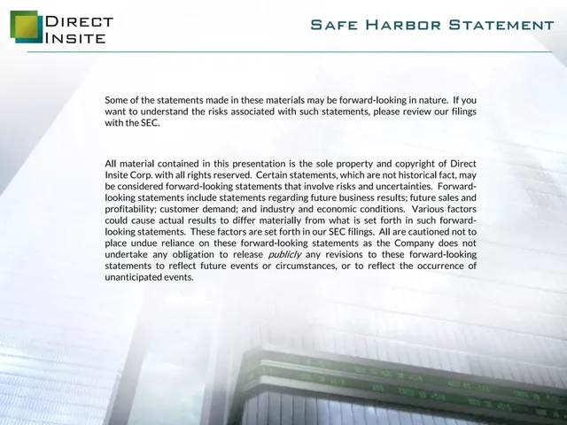 Disclaimer slide 2 from Direct Insite Corp. (DIRI)