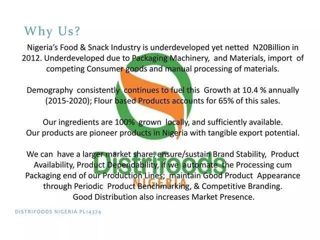Market sizing / opportunity slide 2 from Distrifoods Nigeria