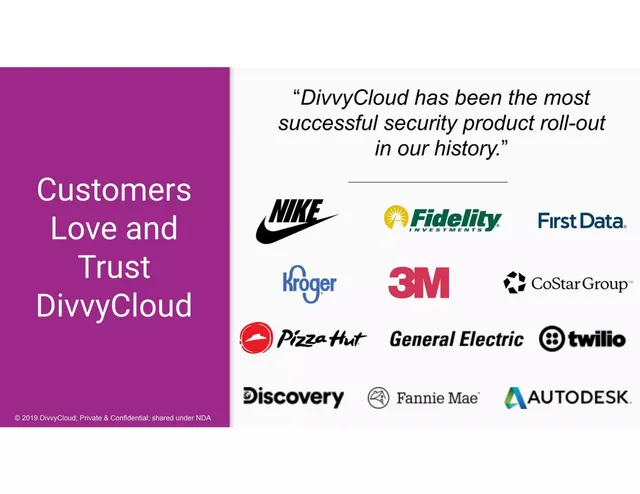 Reviews / testimonials / feedback slide 5 from DivvyCloud