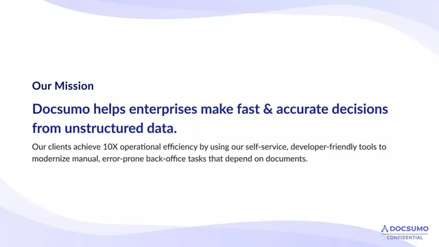 Product / solution slide 5 from Docsumo