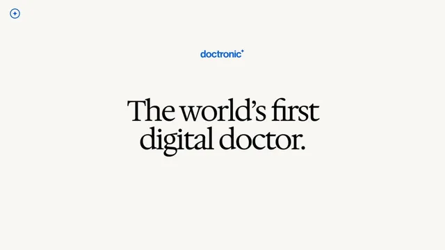 Doctronic pitch deck cover