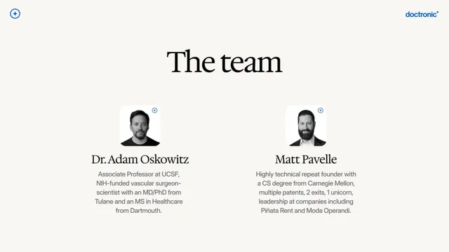 Team slide 3 from Doctronic