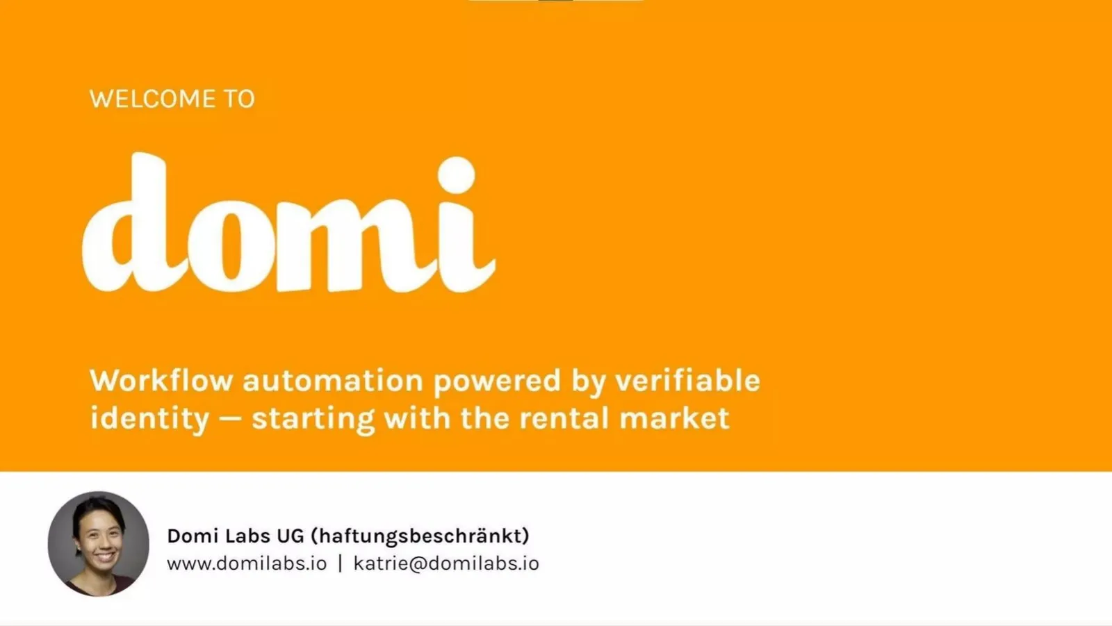 Domi Labs pitch deck slide