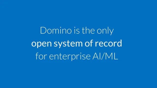 Product / solution slide 5 from Domino Data Lab