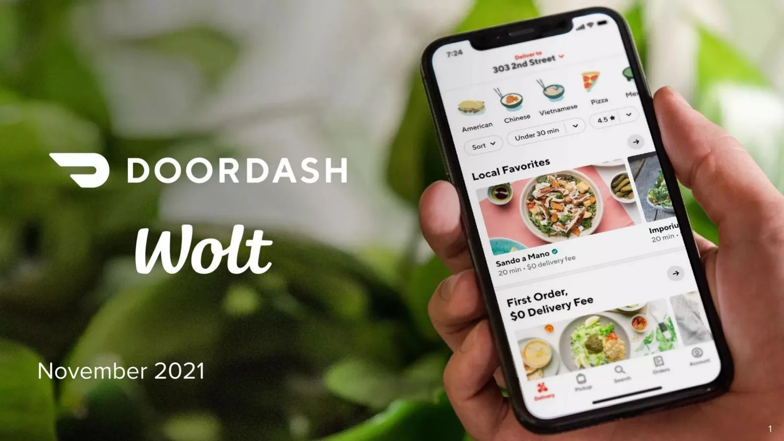 Wolt (acquired by DoorDash) pitch deck slide